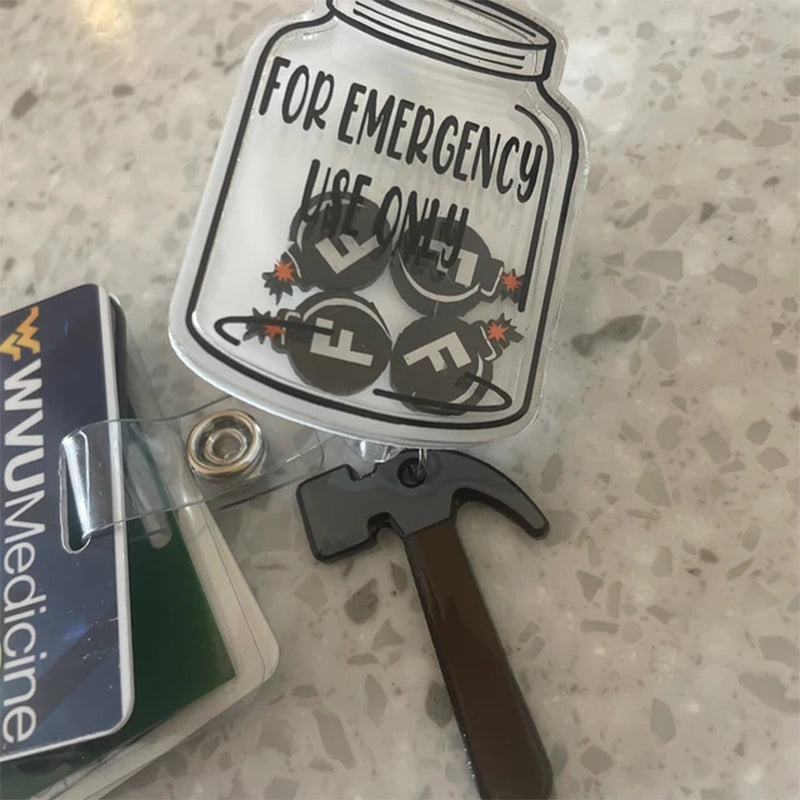 F-Bombs Shaker Badge Reel For Emergency Use