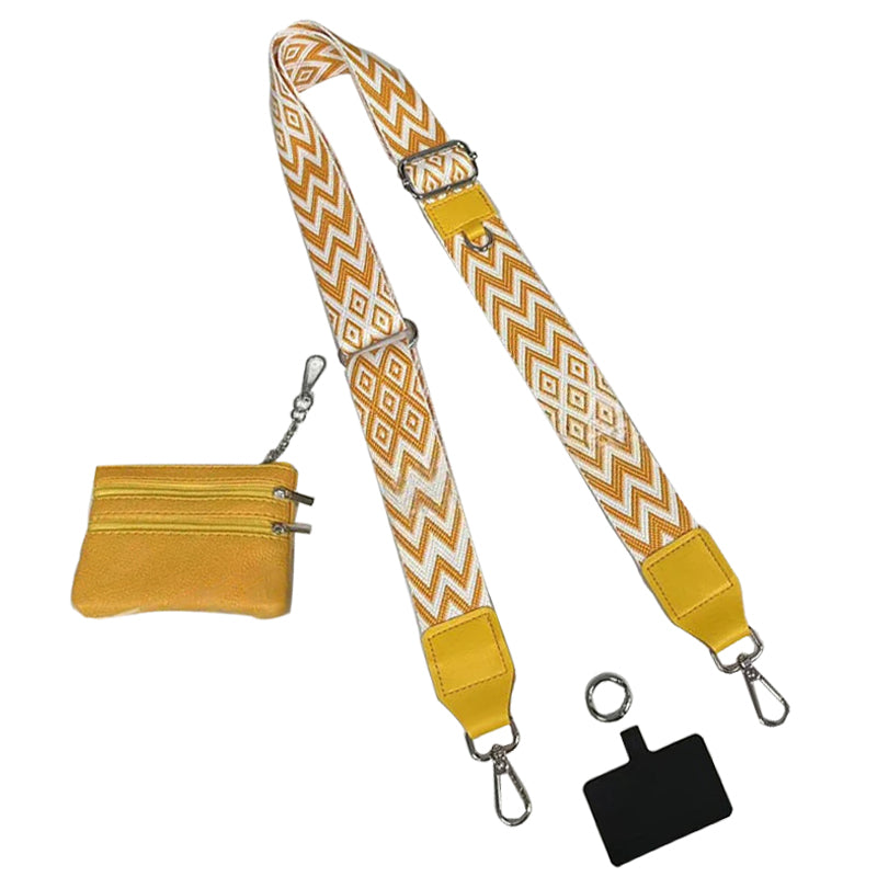 Phone Strap with Zippered Pouch