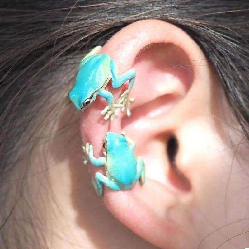 Latest-tree Frog Ring & Earrings