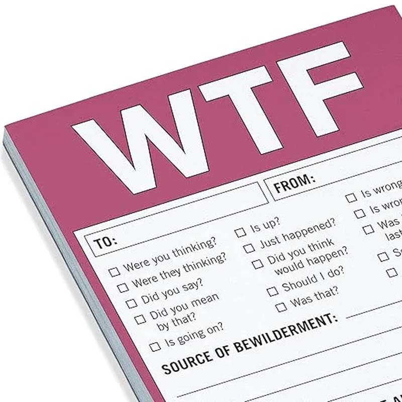 WTF Notes Handy Checklist Memo Pad