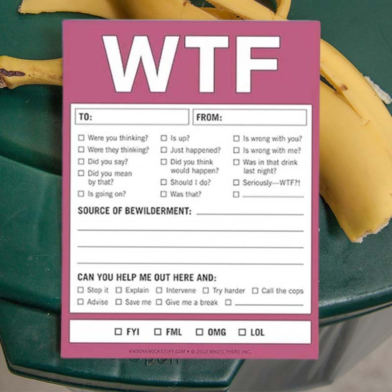 WTF Notes Handy Checklist Memo Pad