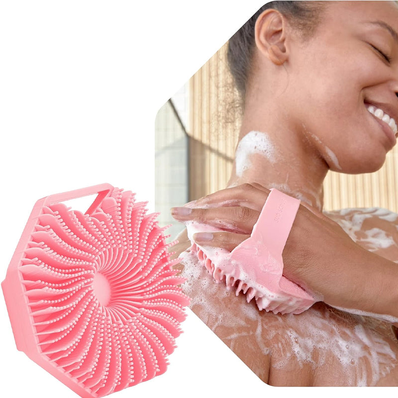 Long Handled Silicone Bath Massage Brush