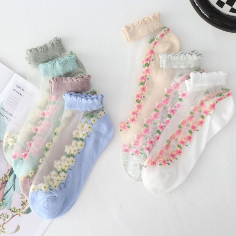 Summer Floral Breathable Socks