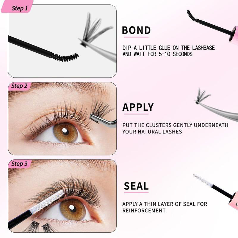 Natural Fluffy False Eyelash Extensions Set