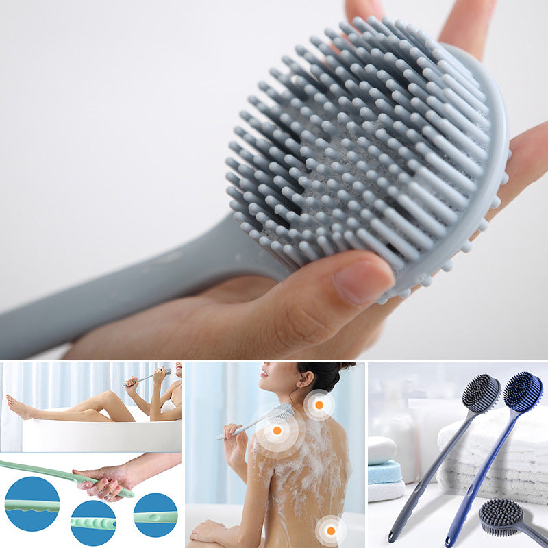 Long Handled Silicone Bath Massage Brush