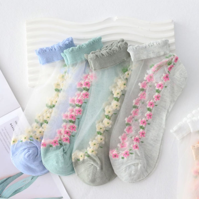 Summer Floral Breathable Socks