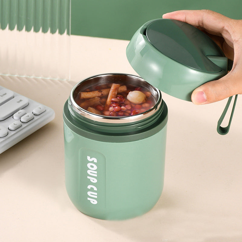 Stainless Steel Thermal Container with Foldable Spoon