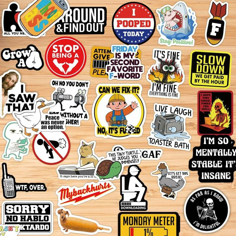 150 Funny Stickers For Adults