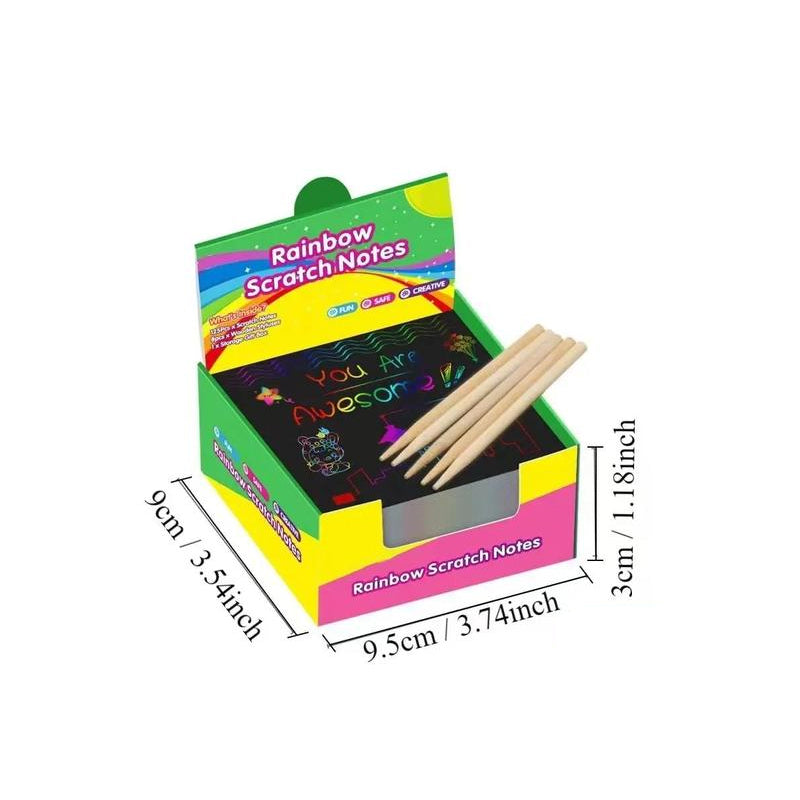 DIY Rainbow Magic Scratch Paper Art Set