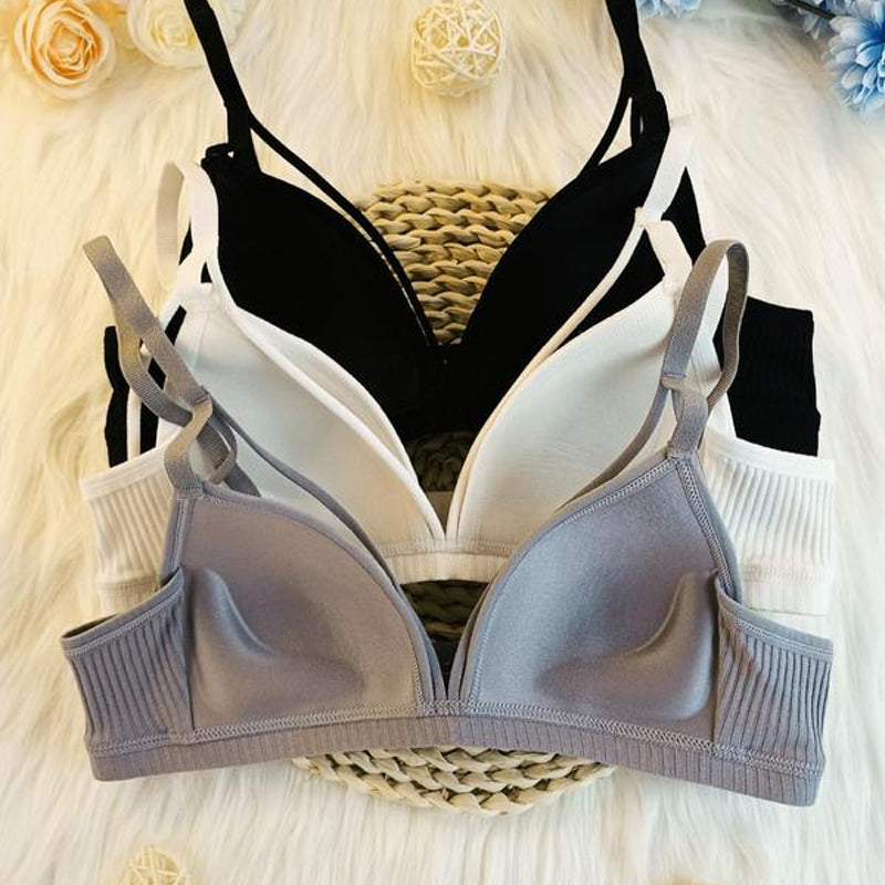 Women's Plain Cut Out Wireless Bra