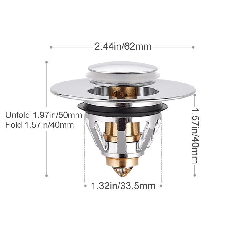 Universal Stainless Steel Pop-up Drain Filter