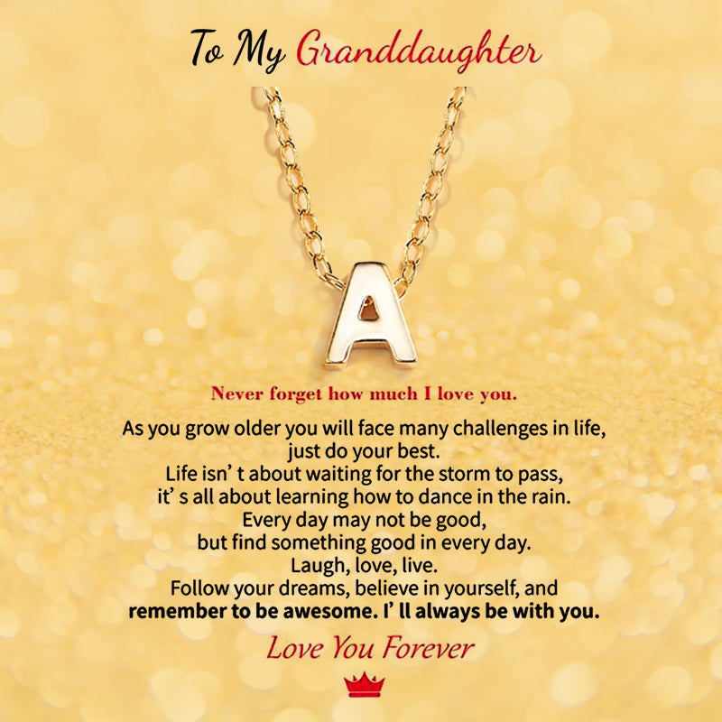 For Daughter & Granddaughter Letter Initial Necklace