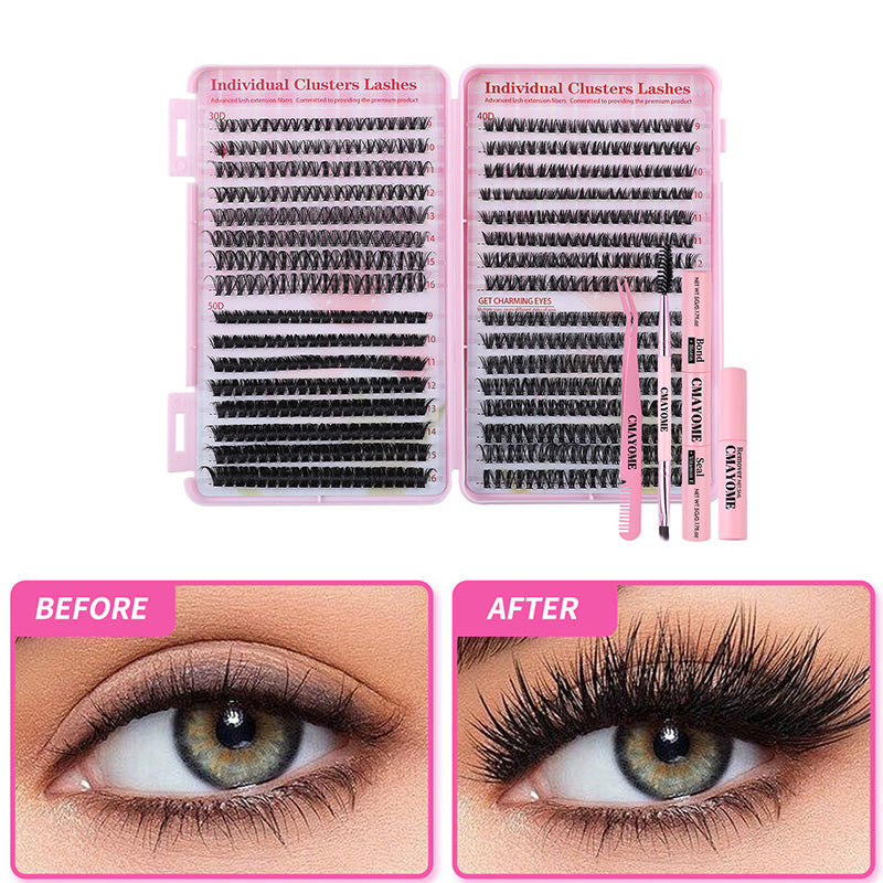 Natural Fluffy False Eyelash Extensions Set