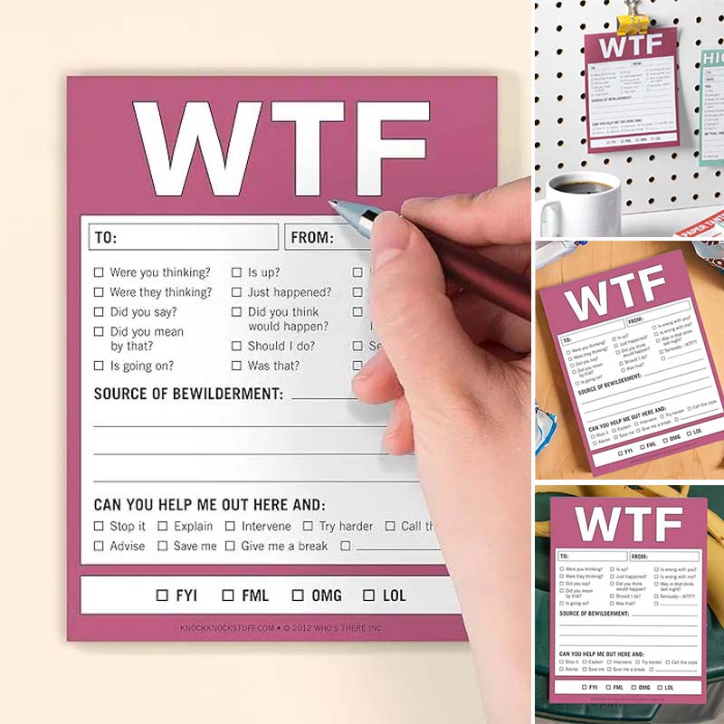 WTF Notes Handy Checklist Memo Pad