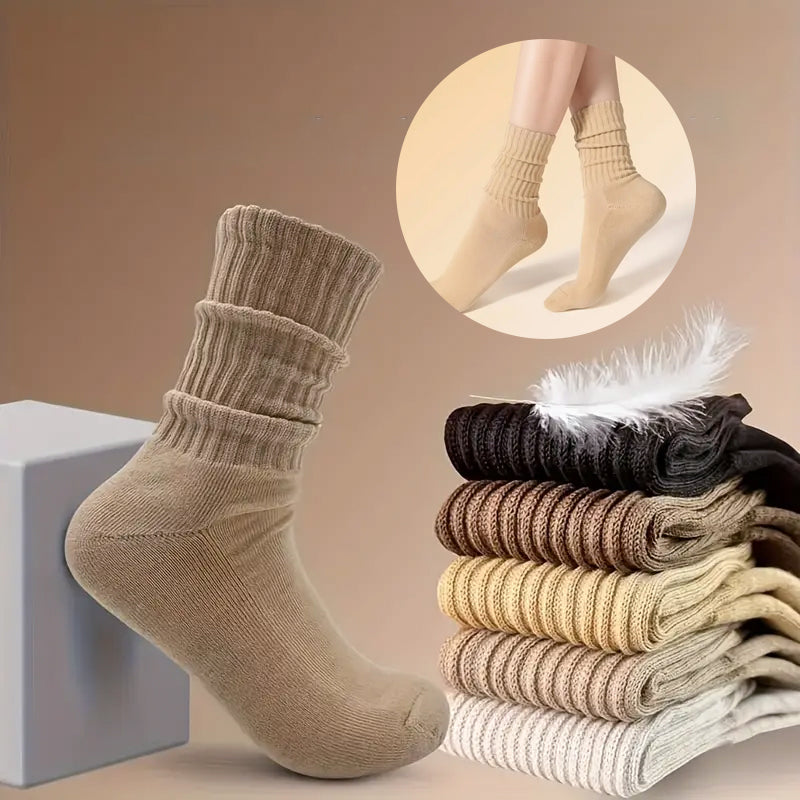 Women's Solid Crew Socks (6 pairs)