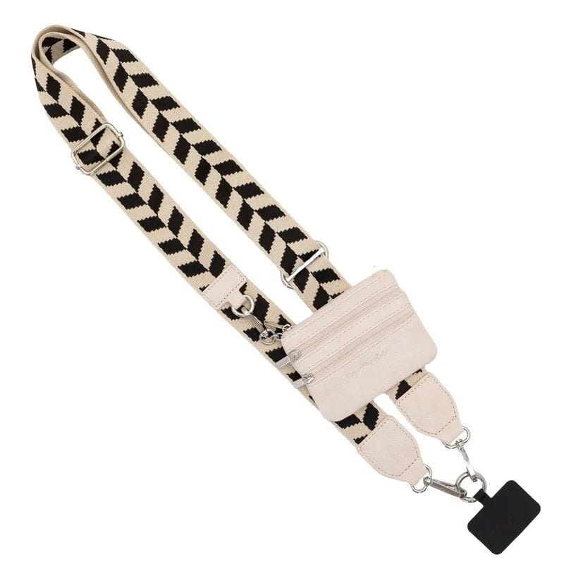 Phone Strap with Zippered Pouch