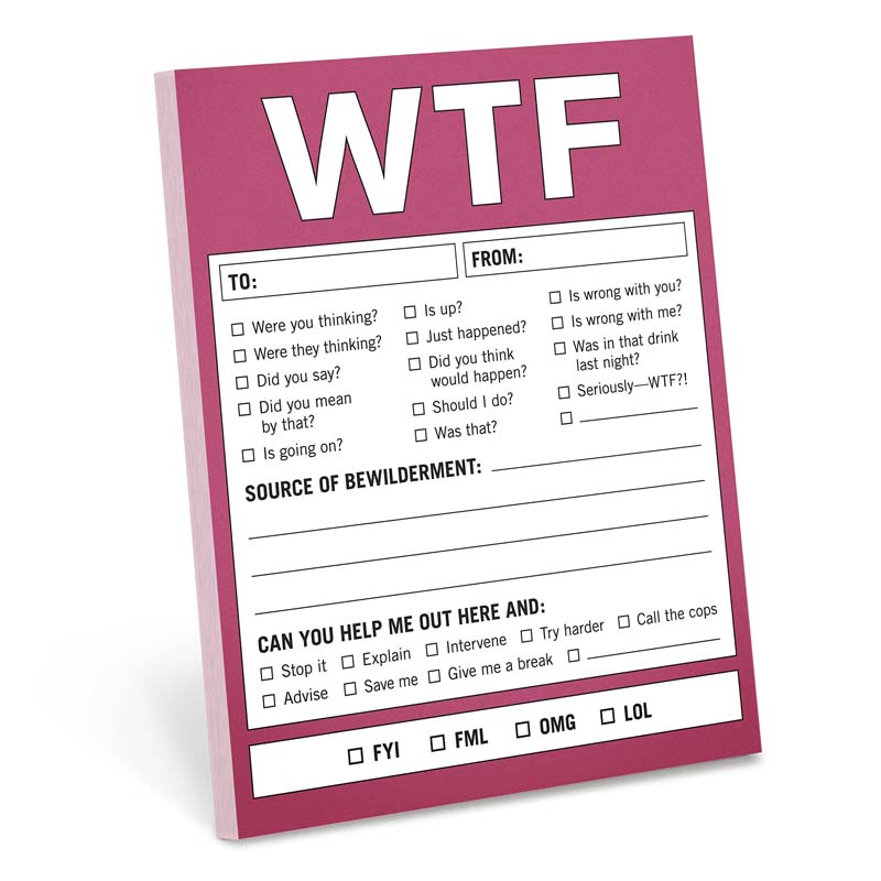 WTF Notes Handy Checklist Memo Pad