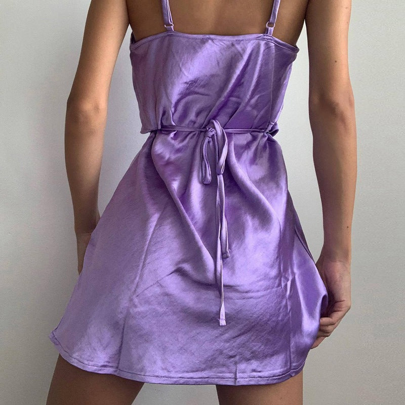 Sexy satin slip dress