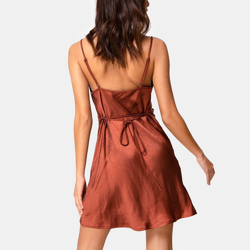 Sexy satin slip dress