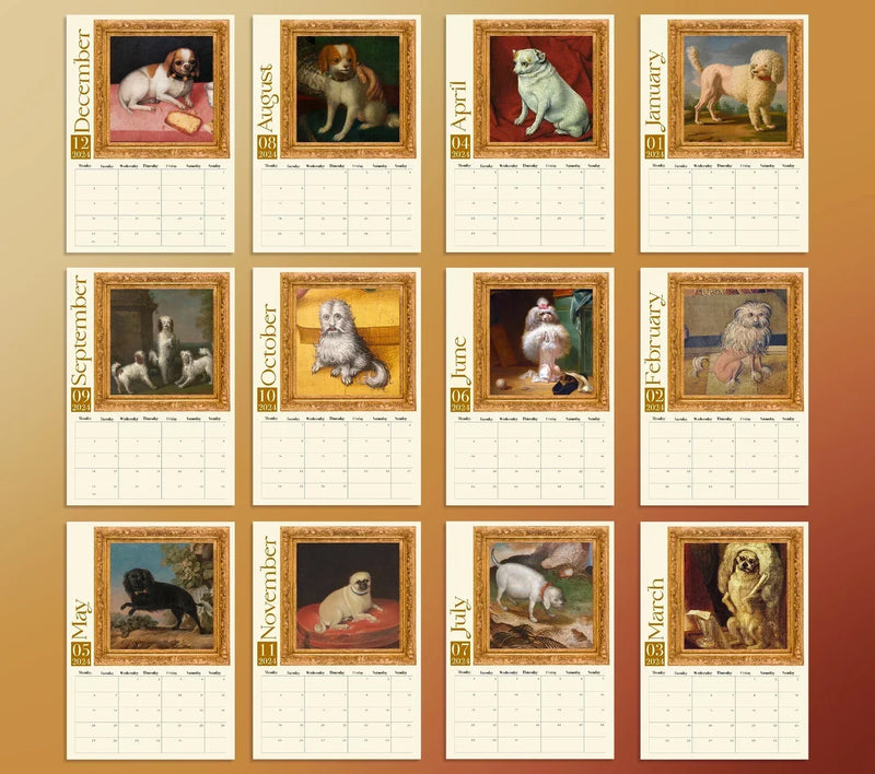 Weird Medieval Dogs 2024 Calendar