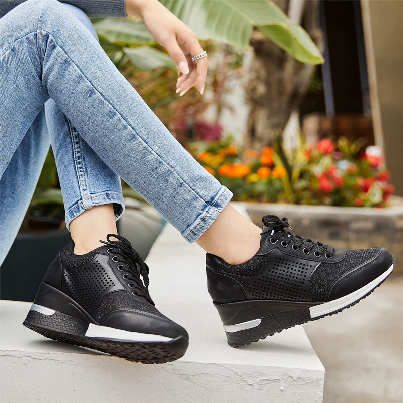 High Heeled Wedge Sneakers For Women