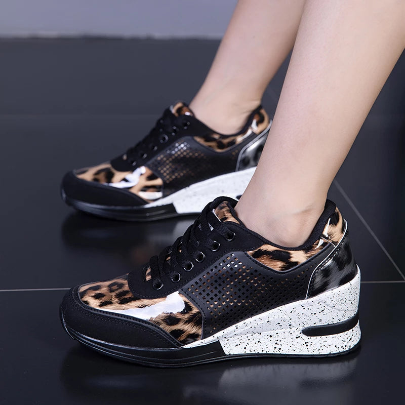 High Heeled Wedge Sneakers For Women