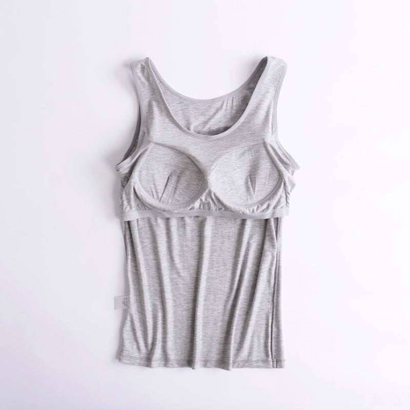 Women Built-In Bra Casual Tank